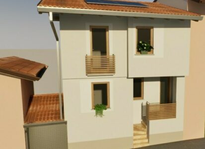 Ristrutturazione con demolizione parziale e efficientamento energetico, edificio in centro storico a Darfo Boario Terme.